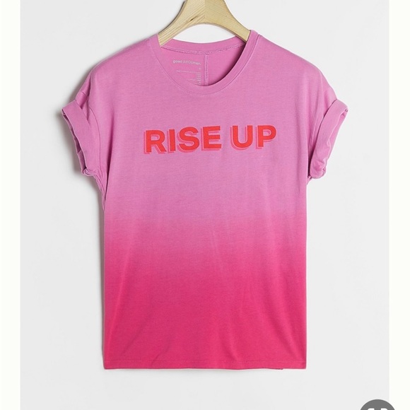 NWT Women’s Anthropologie good hYOUman Pink Ombré T-shirt, size Small - Picture 2 of 9